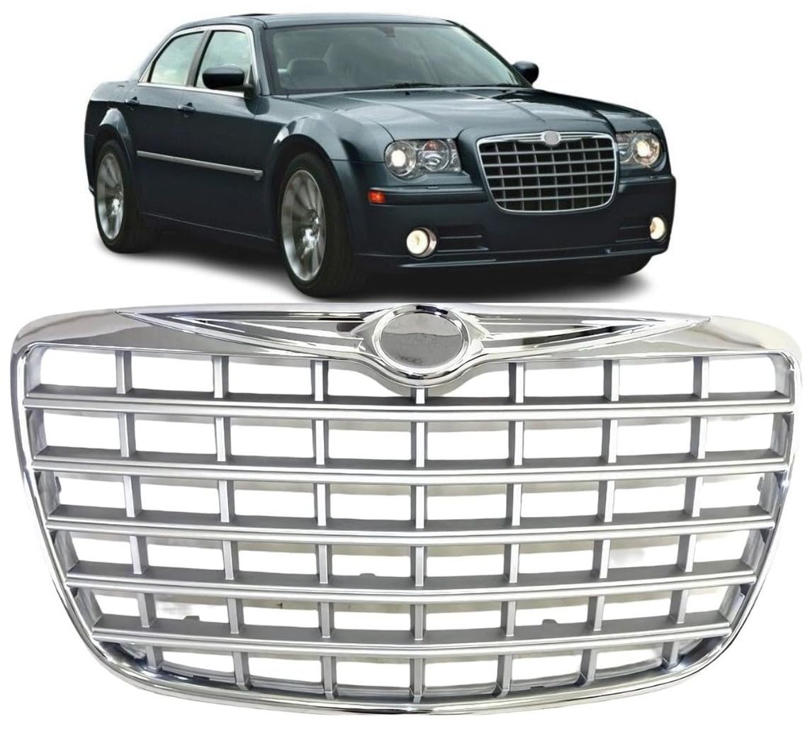 クライスラー 300/300C（2005〜2010年式など）のグリル Amazon.com: Sagnod Auto Chrome Front Grille for 2005-2010 Chrysler